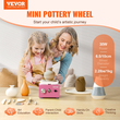 VEVOR Mini Pottery Wheel Electric Ceramic Wheel Machine 0-320rpm Speed ​​Pink