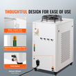 VEVOR Industrial Water Chiller CW6000, Σύστημα ψύξης νερού 1500W με συμπιεστή, χωρητικότητα δεξαμενής νερού 15L, Μέγιστος ρυθμός ροής 65L/min, για μηχανή ψύξης μηχανής χάραξης λέιζερ CO2