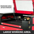 VEVOR 80W Laser Engraver 500x700mm Μηχανή κοπής Laser Engraver CO2 Laser Engraver Διασύνδεση USB για DIY Engraving
