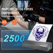 Εκτυπωτής στένσιλ μεταφοράς τατουάζ VEVOR, ασύρματη μηχανή εκτύπωσης στένσιλ τατουάζ Bluetooth με χαρτί μεταφοράς 10 τμχ και υφασμάτινη τσάντα, φορητός εκτυπωτής τατουάζ για τηλέφωνο Android και iOS, iPad και υπολογιστή