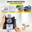 VEVOR Graphic Punch Die Cutter 1-1/4&quot;/32mm Round Punch Die Cutter Χυτοσίδηρος Εγχειρίδιο Graphic Punch Press Button Badge Maker 0,05&quot;/1,5mm πάχος κοπής Γραφικός κόφτης μήτρας με ατσάλινη λεπίδα για την κατασκευή σημάτων