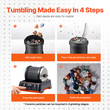 VEVOR Rock Tumbler Kit 2,5 lbs Rock Polisher 9 Speeds 9-day Timer with Grits