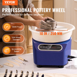 VEVOR Pottery Wheel 10in Ceramic Foot Pedal Pod Screen Touch Screen 350W Blue