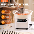 VEVOR Pottery Wheel 10in Ceramic Wheel Foot Pedal Screen Pod Screen 350W Λευκό