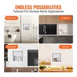 VEVOR 33,02 x 33,02 cm No Tile Shower Niche 304 Inox, Inserted Wall-Inserted Niche Double Ralfes, Σφραγισμένη αδιάβροχη ανθεκτική στη σκουριά, Μοντέρνα θέση για αποθήκευση σαπουνιού μπάνιου ντους, ασημί