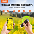 Ψηφιακό μικροσκόπιο VEVOR, μεγέθυνση 50X-1000X, Μικροσκόπιο κερμάτων φωτογραφιών/βίντεο 1080P, φορητό ηλεκτρονικό μικροσκόπιο με 8 φώτα LED, συμβατό με Windows/Mac OS/iOS/Android
