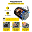 VEVOR Flex Shaft Grinder 780W Rotary Tool 500-23000RPM Rotary Carver with 1/4&quot; 3-Jaw Chuck &amp; Stepless Speed ​​Foot Hanging Grinding Machine 131PCS Accessories for Jewelry Polishing Grinding DIY