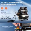 VEVOR Airbrush Kit Dual Fan Air Tank System Compressor with Air Tank 3,5L