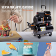VEVOR Airbrush Kit Dual Fan Air Tank System Compressor with Air Tank 3,5L