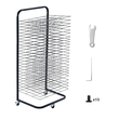 VEVOR Art Drying Rack 25 Removable Shelves Paint Drying Rack with Wheels Black