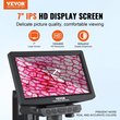 Ψηφιακό μικροσκόπιο VEVOR 7&quot; HDMI LCD για ενήλικες, Ηλεκτρονικό μικροσκόπιο συγκόλλησης 1200X με οθόνη IPS, 8 φώτα LED, 2 εύκαμπτα πλαϊνά φώτα, προβολή υπολογιστή, μικροσκόπιο κέρματος USB για Windows/MacOS/TV, 32 GB