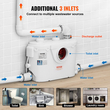 VEVOR Macerating Toilet System with 500W Pump Upflush Toilet For Underground