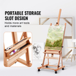 VEVOR Studio H-Frame Easel χωράει τέχνη καμβά έως 48&quot; Beechwood Artists Easel