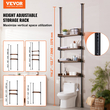 VEVOR Over the Toilet Storage Ράφι μπάνιου 4 επιπέδων Οργάνωση Space Saver