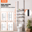 VEVOR Over the Toilet Storage Ράφι μπάνιου 4 επιπέδων Οργάνωση Space Saver