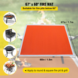 Κουβέρτα VEVOR Fire, 67&quot; x 60&quot; κουβέρτα συγκόλλησης από υαλοβάμβακα, πυρίμαχη κουβέρτα 3,3 lbs, κουβέρτα επιβραδυντικό πυρκαγιάς 1022 °F, κουβέρτα πυρκαγιάς κόκκινου σιδήρου σκουριάς με 10 δακτυλίους από ανοξείδωτο χάλυβα και 6 γάντζους