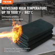 Κουβέρτα συγκόλλησης VEVOR Carbon Felt 6 Pack, 21&quot; x 20&quot; κουβέρτες συγκόλλησης επιβραδυντικά φλόγας, σετ κουβέρτες ανθεκτικές στη θερμότητα έως 1800°F, κομμένο μαξιλάρι συγκόλλησης με επιβραδυντικό φωτιάς από ίνες άνθρακα