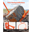 VEVOR 24in Stone Lifting Tongs 2 Claw Steel Rock Langs Swivel Log Grapple