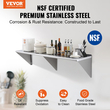 VEVOR 72&quot; x 18&quot; από ανοξείδωτο ατσάλι επιτοίχιο ράφι Ράφια κουζίνας εστιατορίου