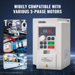 VEVOR VFD 3HP 2,2KW 5A Τριφασική Είσοδος AC 380V σε 3 Φάσεις 0-380V Έξοδος 0-2000Hz
