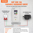 VEVOR VFD 5HP 4KW 18A 1 ή 3 Φάσεις AC 220V Είσοδος σε Τριφασική Έξοδος AC 0~220V
