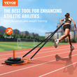 VEVOR Weight Power Pull Sled Fitness Strength Speed ​​Training Sled Steel Orange