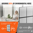 VEVOR Acoustic Room Divider Partition Panel Screen Privacy 2 Pack Ανοιχτό γκρι