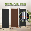 VEVOR Room Divider 3-Panel Πτυσσόμενη οθόνη Privacy Fabric Partition Office Μαύρο