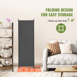 VEVOR Room Divider 4-Panel Πτυσσόμενη οθόνη Privacy Fabric Partition Office Γκρι