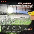 VEVOR USB Super Bright Επαναφορτιζόμενος Φακός Προβολέας 1000.000LM