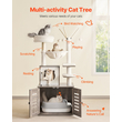 VEVOR Large Cat Tree Box Box Περίβλημα 2-σε-1 Cat Tower Εσωτερικό Play House για γάτες