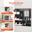 VEVOR Κιτ συνδυασμού Pegboard 11 x 11&quot; Plastic Pegboard 4 πάνελ για το σπίτι μαύρο