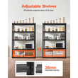 Ράφια αποθήκευσης VEVOR 24&quot; D x 48&quot; Π x 72&quot; Υ 5-επιπέδων Ράφια αποθήκευσης γκαράζ