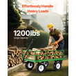 VEVOR Steel Garden Cart 1200lbs Χωρητικότητα Heavy Duty Wagon Cart 13in Tires