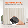VEVOR Room Divider Φορητό πάνελ Διαχωριστικό δωματίου με ρόδες Privacy Screen Beige