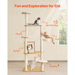 VEVOR Large Cat Tree Tall Cat Tower Πολυεπίπεδο Condo Play House for Indoor Cat