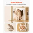 VEVOR Large Cat Tree Tall Cat Tower Πολυεπίπεδο Condo Play House for Indoor Cat