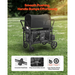 VEVOR Wagon καρότσι για 4 παιδιά Push Pull Quad πτυσσόμενο καρότσι για κάμπινγκ