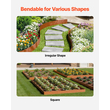 VEVOR Steel Landscape Edging 6 Packs 40 x 6in Ανθεκτικό στις καιρικές συνθήκες για γκαζόν αυλής