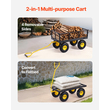 VEVOR Steel Garden Cart 500lb Capacity Heavy Duty Yard Wagon Cart 10in Tires