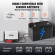 VEVOR 50A MPPT Solar Charge Controller, 12V / 24V Auto DC Input, Solar Panel Regulator Regulator with Bluetooth Module, 98% Charging Efficiency for Sealed (AGM), Gel, Flooded and Lithium Battery Charging