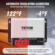 VEVOR 30A MPPT Solar Charge Controller, 12V / 24V Auto DC Input, Solar Panel Regulator Regulator with Bluetooth Module, 98% Charging Efficiency for Sealed (AGM), Gel, Flooded and Lithium Battery Charging