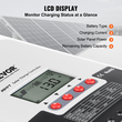 VEVOR 20A MPPT Solar Charge Controller, 12V / 24V Auto DC Input, Solar Panel Regulator Regulator with LCD Display Temperature Cable, for Sealed (AGM), Gel, Flooded and Lithium Battery Charging