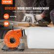 VEVOR Dust Collector, 1HP 460 CFM Air Flow, Rolling Dust Collector with 21-Gallon Dust Collection Bag, 2,5 Micron Bag Filtration, Industrial Workshop Mobile Wood Dust Container με λαβή και τροχούς