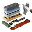 VEVOR Whetstone Kit Sharpening Kit, 2 Dual Sided Grit Whetstones 400/1000 3000/8000, 10PCS Knife Sharpener Kit with 3 αντιολισθητικές βάσεις, Οδηγός γωνίας &amp; λείανσης, πέτρα ισοπέδωσης για όλα τα μαχαίρια, ψαλίδα