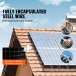 VEVOR 8 ιντσών x 100ft Solar Panel Bird Guard, Critter Guard Roll Kit με επίστρωση PVC ανθεκτική στη σκουριά, Προστατευτικό ηλιακού πάνελ με σύρματα ελαστικών 50 τμχ, συρμάτινο πλέγμα 1/2 ιντσών