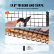 VEVOR 8 ιντσών x 100ft Solar Panel Bird Guard, Critter Guard Roll Kit με επίστρωση PVC ανθεκτική στη σκουριά, Προστατευτικό ηλιακού πάνελ με σύρματα ελαστικών 50 τμχ, συρμάτινο πλέγμα 1/2 ιντσών