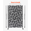 VEVOR Metal Privacy Screen 47&quot; x 76&quot; Εξωτερικές οθόνες και πάνελ Privacy Μαύρο