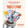 Blender VEVOR 85 oz 1400W για Smoothies Μπλέντερ Επεξεργασίας Τροφίμων για Κουζίνα