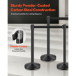 VEVOR 6 τμχ Stanchion Post με 4 ανασυρόμενες ζώνες &amp; κούφια βάση έγχυσης άμμου